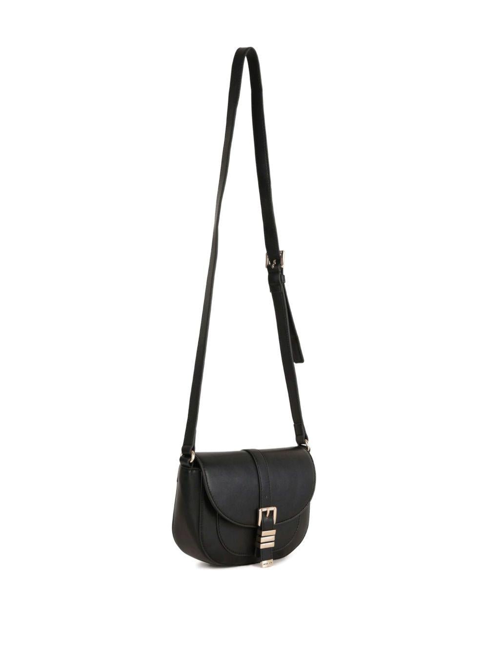 Borsa a spalla per bambina Michael Kors Kids nera con forma a mezza luna - Rubino Kids