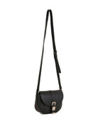 Borsa a spalla per bambina Michael Kors Kids nera con forma a mezza luna - Rubino Kids