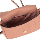 Borsa a spalla per bambina Michael Kors Kids rosa trapuntata con chiusura magnetica - Rubino Kids
