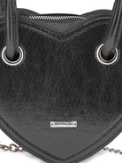 Borsa a spalla per bambina Monnalisa nera a forma di cuore - Rubino Kids