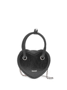 Borsa a spalla per bambina Monnalisa nera a forma di cuore - Rubino Kids