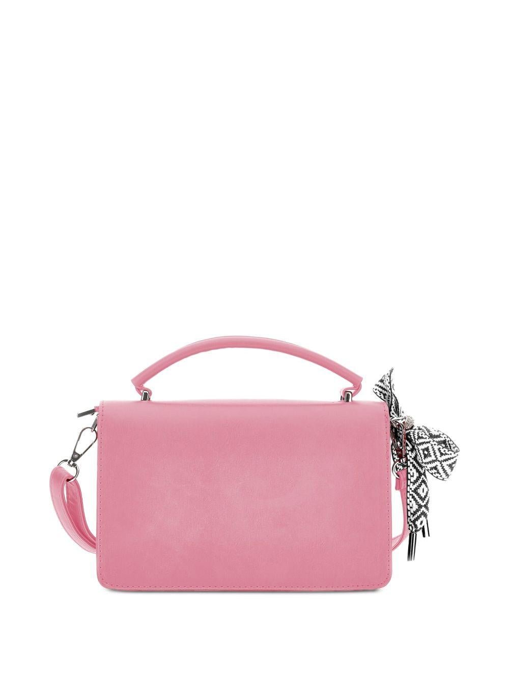 Borsa a spalla per bambina Monnalisa rosa con logo goffrato - Rubino Kids