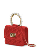 Borsa a spalla per bambina Monnalisa rossa con design trapuntato - Rubino Kids