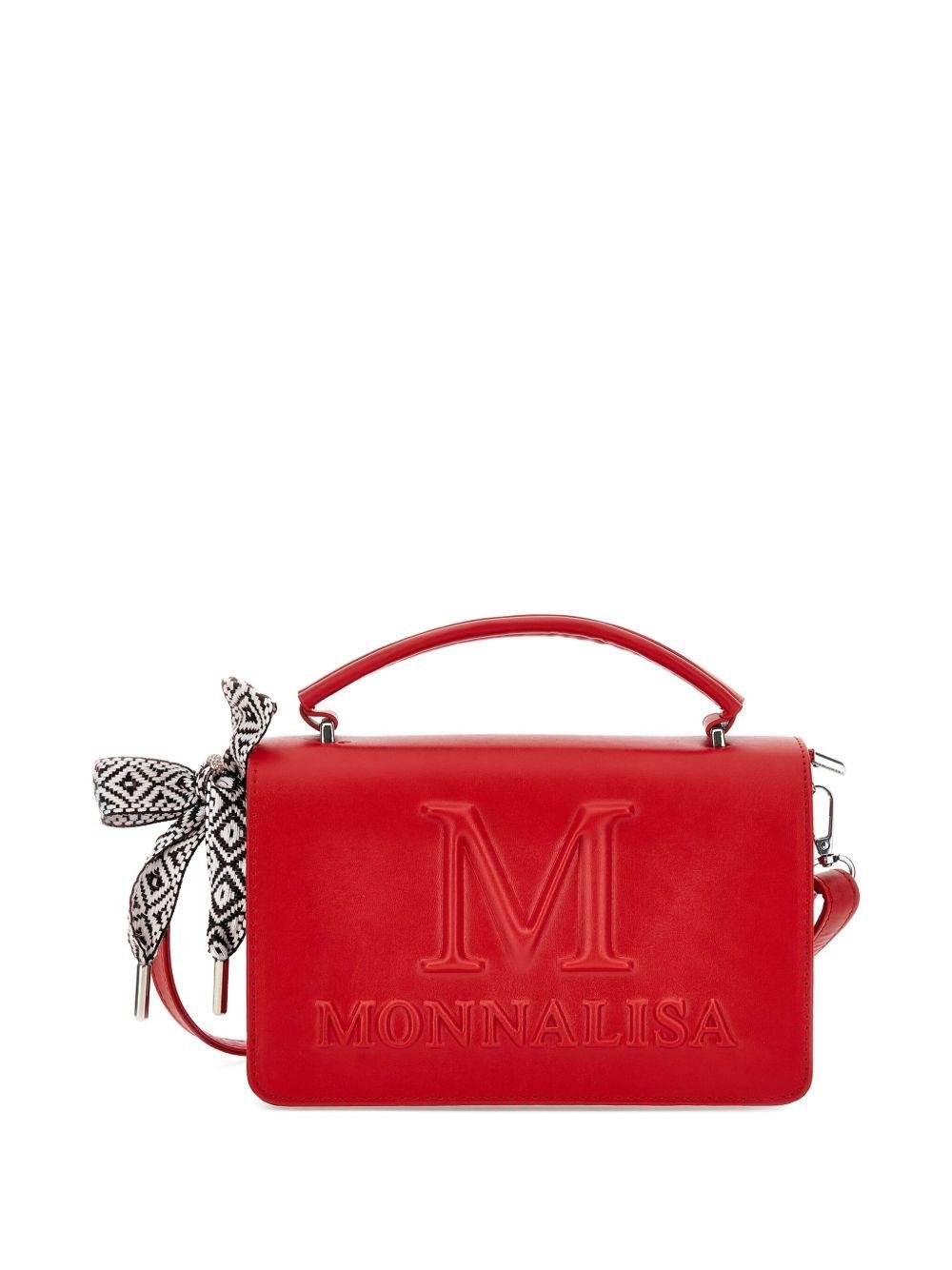 Borsa a spalla per bambina Monnalisa rossa con logo goffrato - Rubino Kids