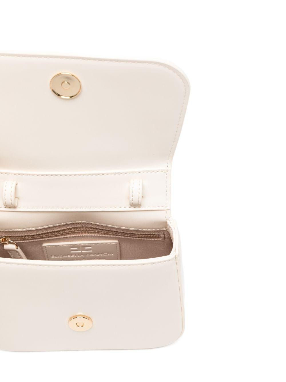 Borsa a tracolla mini per bambina Elisabetta Franchi La Mia Bambina bianca con logo - Rubino Kids