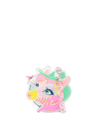 Borsa a tracolla per bambina Billieblush argento con catena stampata zebra - Rubino Kids