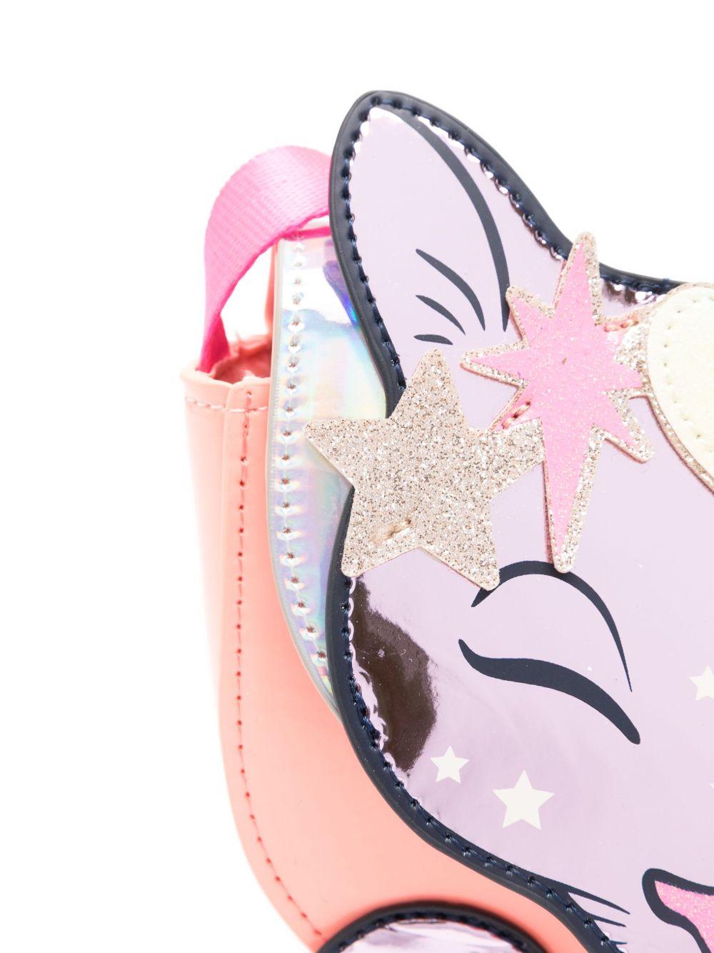 Borsa a tracolla per bambina Billieblush rosa con applicazione di gatto - Rubino Kids