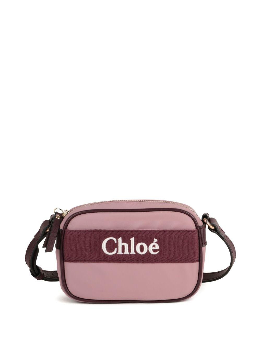 Borsa a tracolla per bambina Chloé Kids viola con ricamo - Rubino Kids