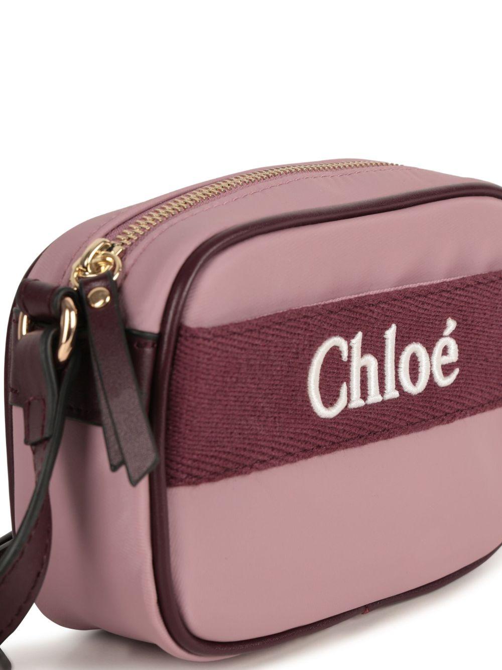 Borsa a tracolla per bambina Chloé Kids viola con ricamo - Rubino Kids