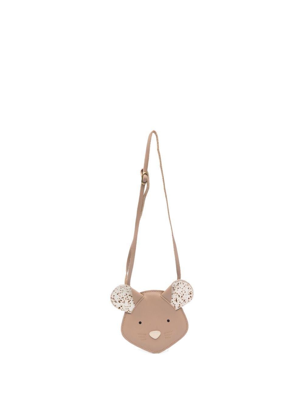 Borsa a tracolla per bambina Donsje beige a forma di topo - Rubino Kids