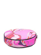 Borsa a tracolla per bambina Emilio Pucci Junior fucsia con motivo astratto - Rubino Kids