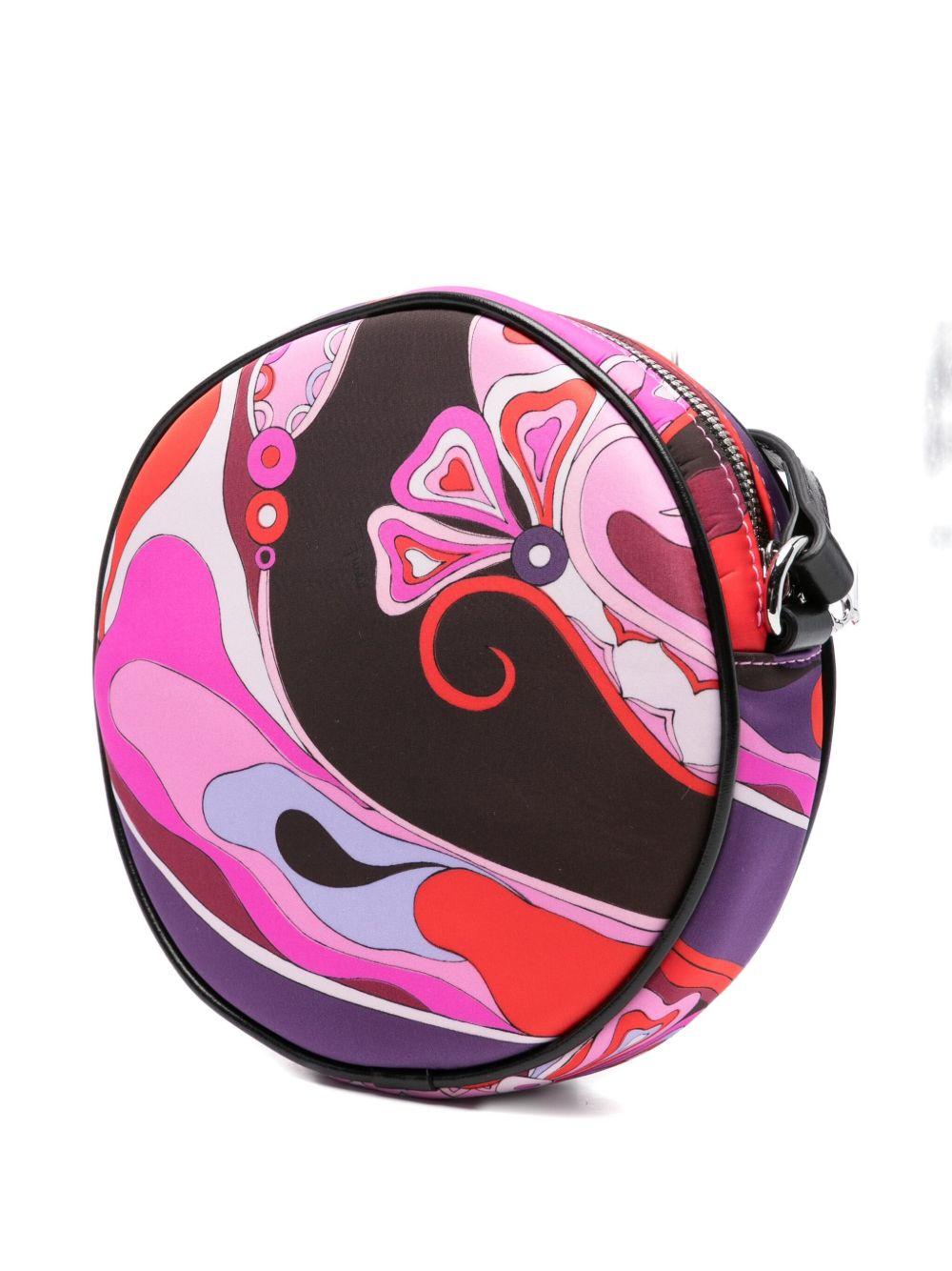 Borsa a tracolla per bambina Emilio Pucci Junior fucsia con motivo astratto - Rubino Kids