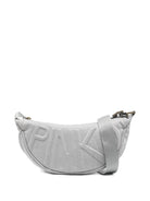 Borsa a tracolla per bambina Pinko Kids grigia con logo in rilievo - Rubino Kids
