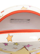 Borsa a tracolla per bambina Stella McCartney Kids bianca con stampa a stelle e dettagli in nappa - Rubino Kids