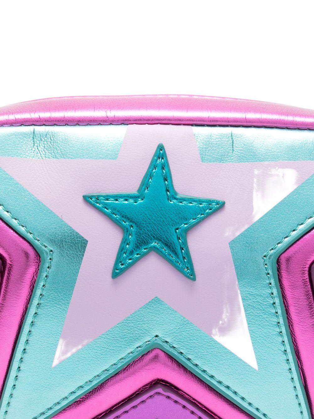 Borsa a tracolla per bambina Stella McCartney Kids fucsia con applicazioni a stella - Rubino Kids