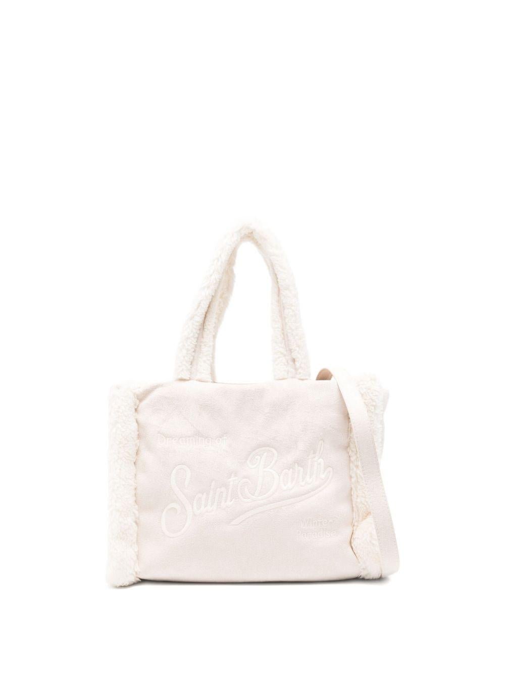 Borsa Colette per bambina MC2 Saint Barth Kids beige con dettagli in shearling - Rubino Kids