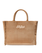Borsa Colette per bambina MC2 Saint Barth Kids beige con logo ricamato a contrasto - Rubino Kids