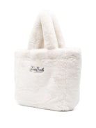 Borsa Colette per bambina MC2 Saint Barth Kids bianco con logo ricamato a contrasto - Rubino Kids