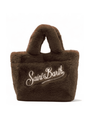 Borsa Colette per bambina MC2 Saint Barth Kids marrone con effetto fur