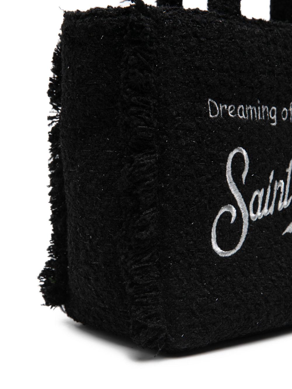 Borsa Colette per bambina MC2 Saint Barth Kids nera con dettagli ricamati - Rubino Kids