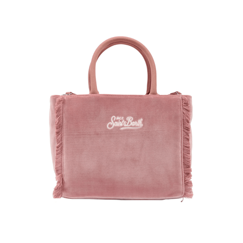 Borsa Colette per bambina MC2 Saint Barth Kids rosa con dettaglio frange - Rubino Kids