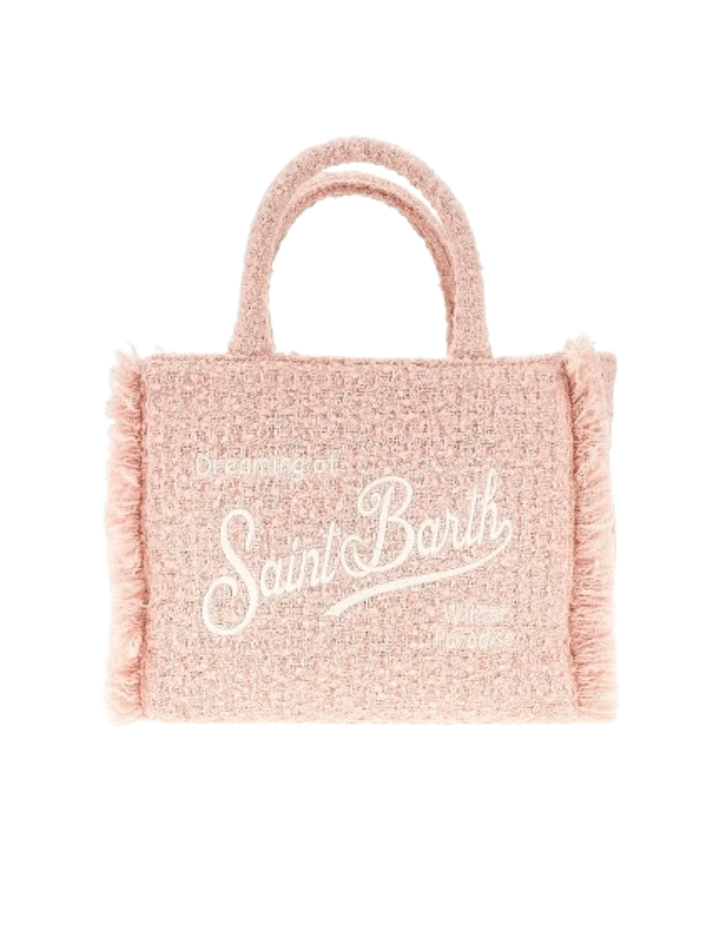 Borsa Colette per bambina MC2 Saint Barth Kids rosa con ricamo logo a contrasto sul davanti - Rubino Kids