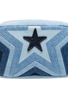 Borsa con tracolla per bambina Stella McCartney Kids azzurra con applicazione Stella - Rubino Kids