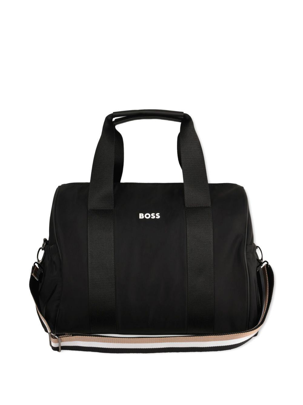 Borsa fasciatoio Boss Kids nera con stampa - Rubino Kids