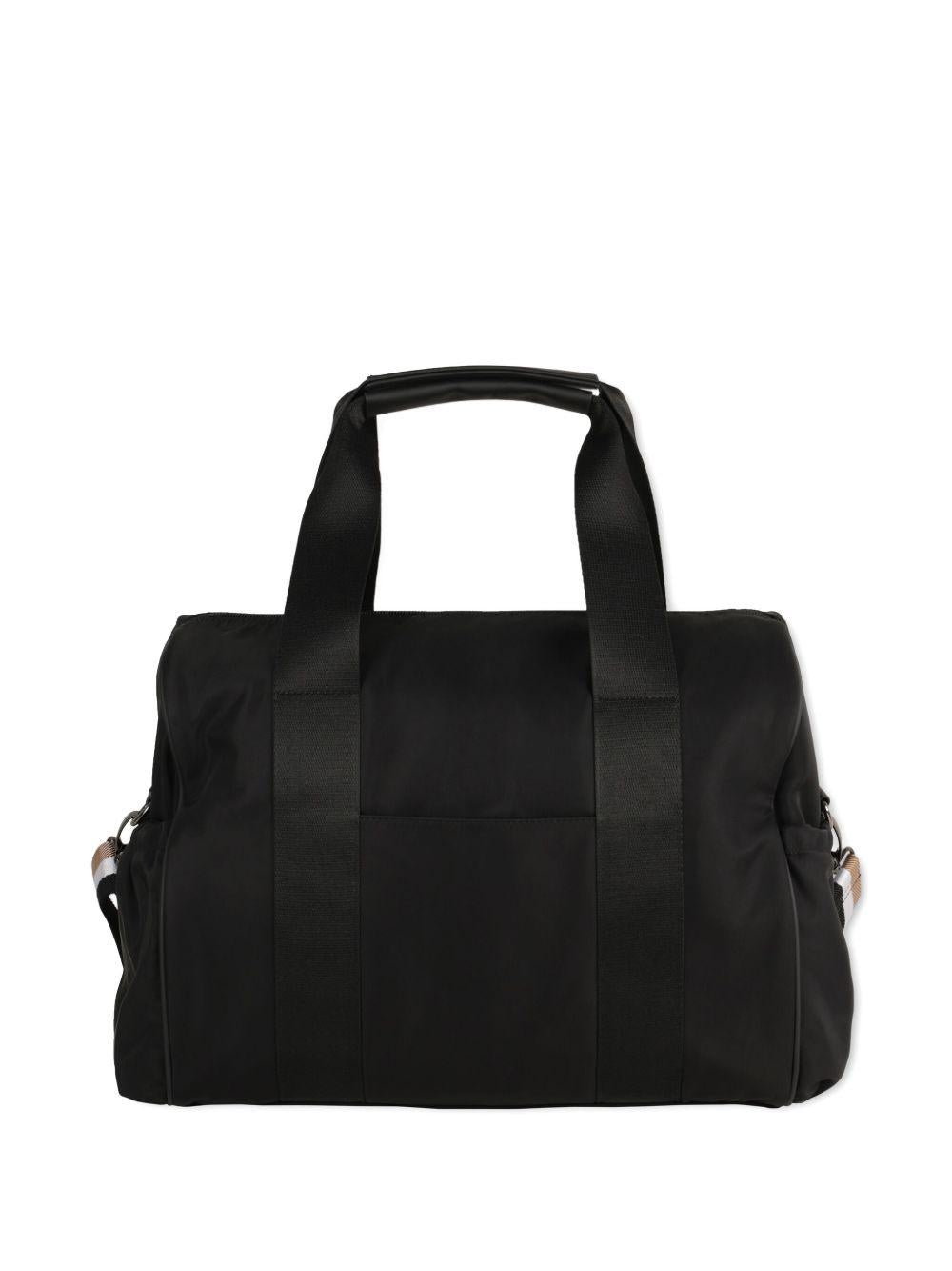 Borsa fasciatoio Boss Kids nera con stampa - Rubino Kids