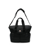 Borsa fasciatoio Mommy per neonati Moncler Enfant nera con tracolla regolabile - Rubino Kids