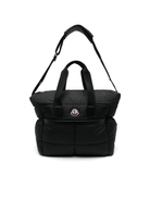Borsa fasciatoio Mommy per neonati Moncler Enfant nera con tracolla regolabile - Rubino Kids