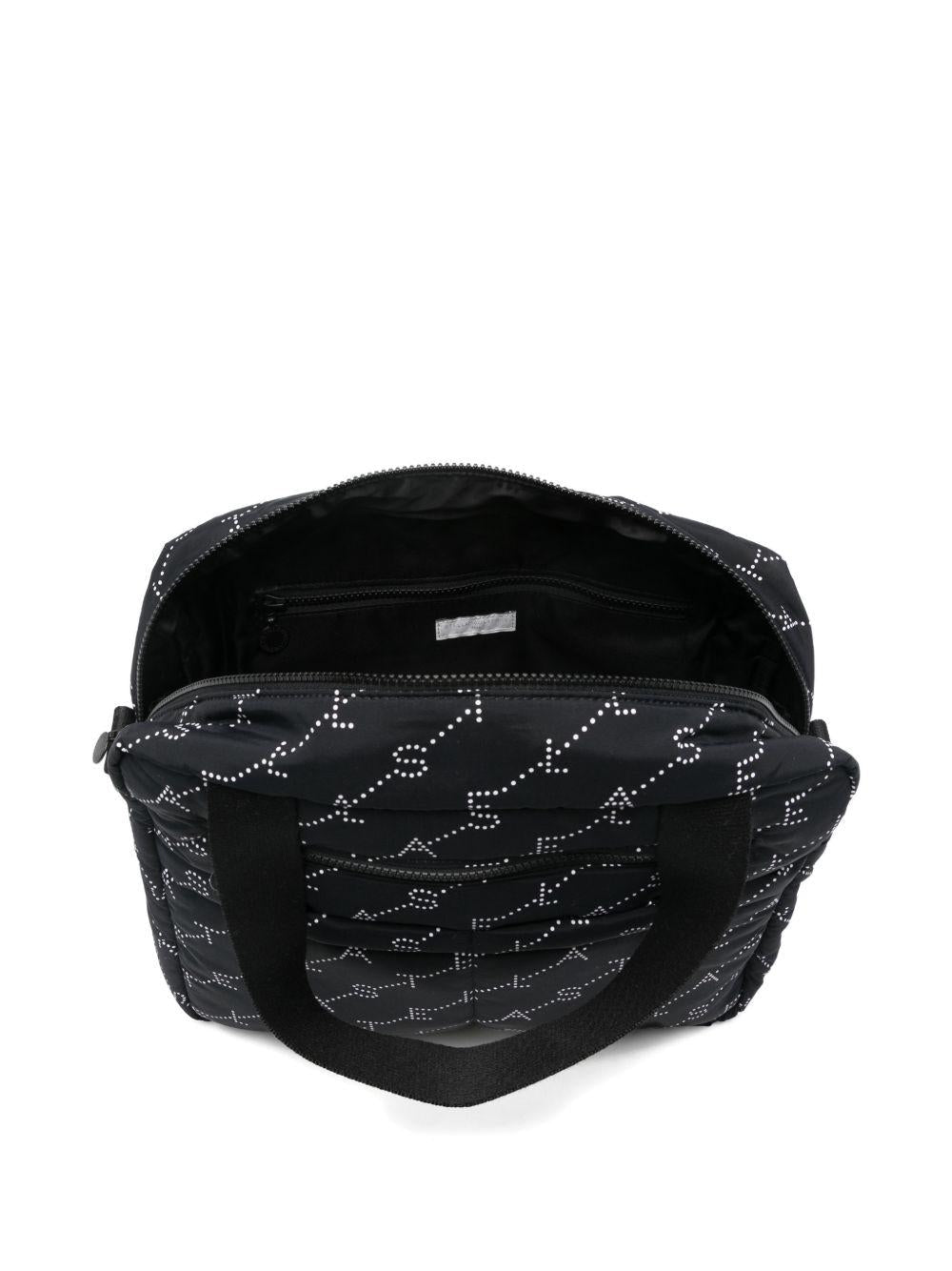 Borsa fasciatoio per bambina Stella McCartney Kids nera con logo all - over - Rubino Kids