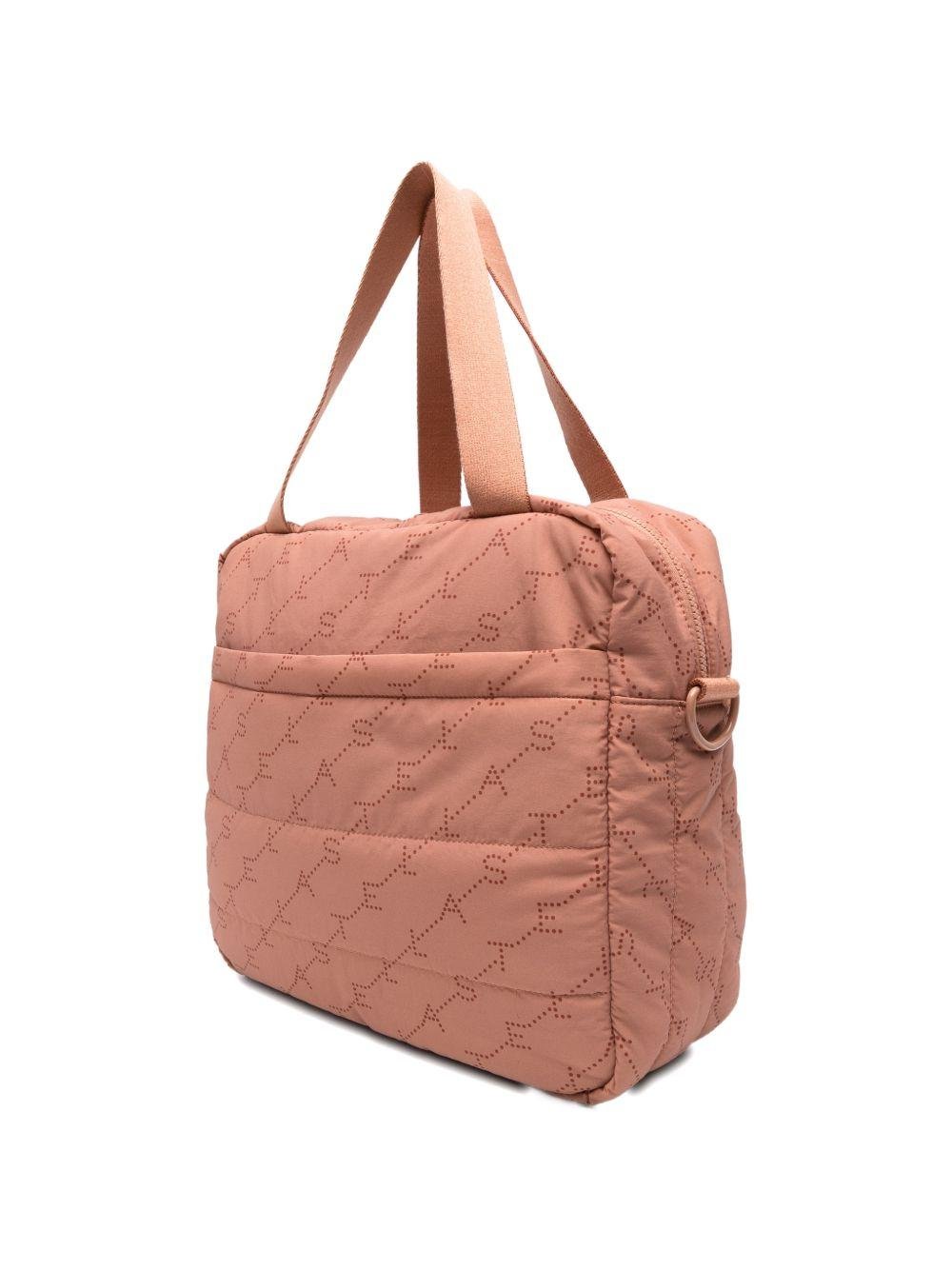 Borsa fasciatoio per bambina Stella McCartney Kids rosa pesca con logo all - over - Rubino Kids