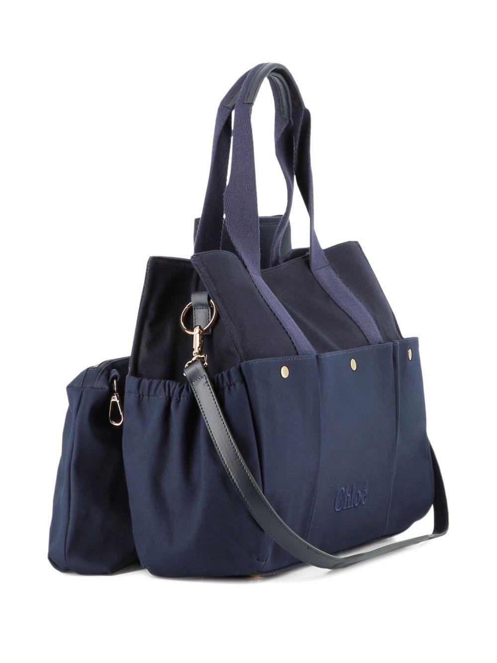 Borsa fasciatoio per bambini Chloé Kids blu con ricamo - Rubino Kids