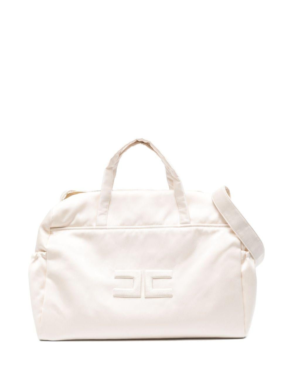 Borsa fasciatoio per neonata Elisabetta Franchi La Mia Bambina bianco con logo - Rubino Kids