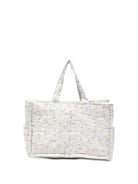 Borsa fasciatoio per neonati Avery Row bianco trapuntata con stampa del logo - Rubino Kids