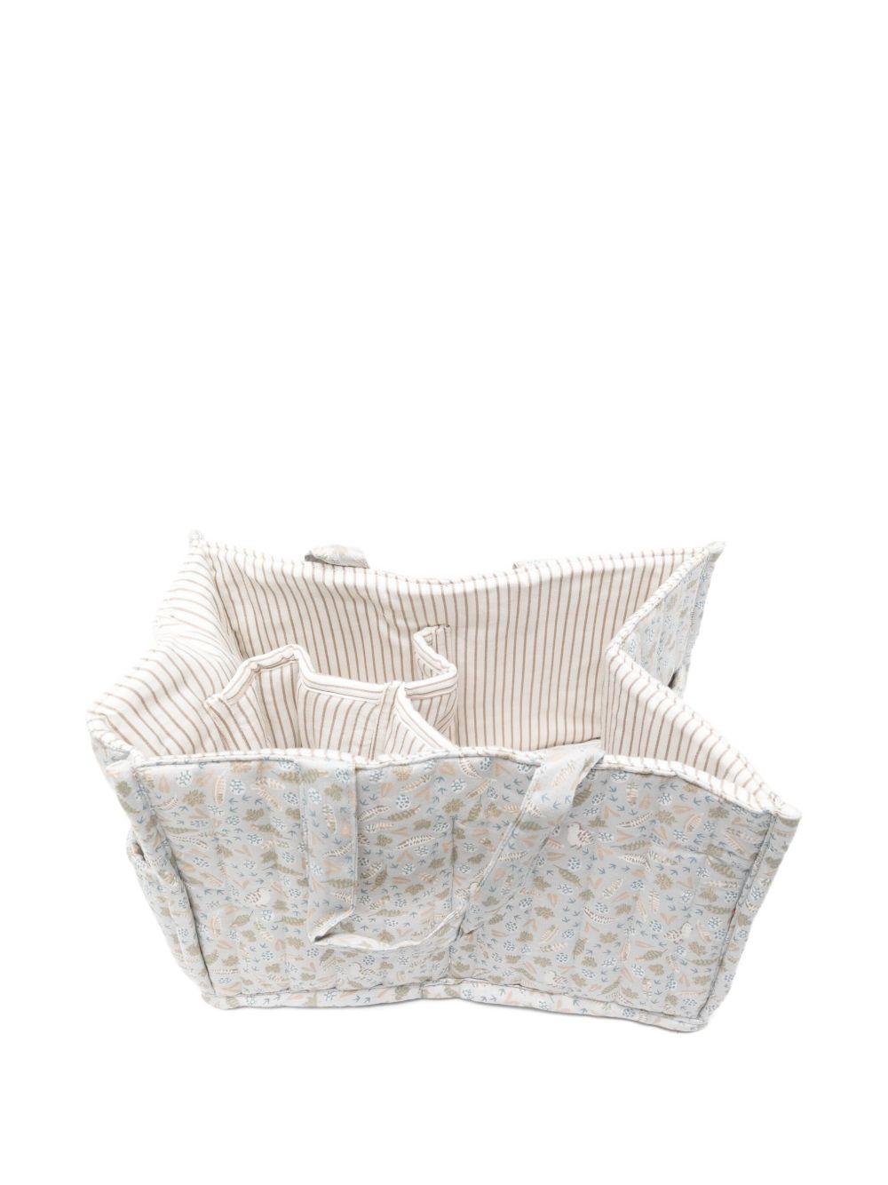 Borsa fasciatoio per neonati Avery Row bianco trapuntata con stampa del logo - Rubino Kids