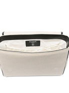 Borsa fasciatoio per neonati Balmain Kids beige con ricamo logo a contrasto - Rubino Kids