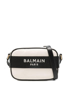 Borsa fasciatoio per neonati Balmain Kids bianca e nera con logo sul davanti - Rubino Kids