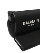 Borsa fasciatoio per neonati Balmain Kids nera con logo ricamato - Rubino Kids