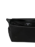 Borsa fasciatoio per neonati Balmain Kids nera con logo ricamato - Rubino Kids