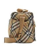 Borsa fasciatoio per neonati Burberry Kids marrone a quadri con scomparto laterale - Rubino Kids