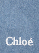 Borsa fasciatoio per neonati Chloé Kids azzurra con logo ricamato - Rubino Kids