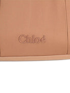 Borsa fasciatoio per neonati Chloé Kids beige con dettaglio logo - Rubino Kids