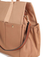 Borsa fasciatoio per neonati Chloé Kids beige con dettaglio logo - Rubino Kids