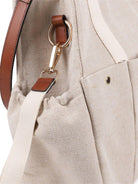 Borsa fasciatoio per neonati Chloé Kids beige con stampa logo - Rubino Kids