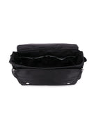 Borsa fasciatoio per neonati Emporio Armani Kids nera con logo - Rubino Kids