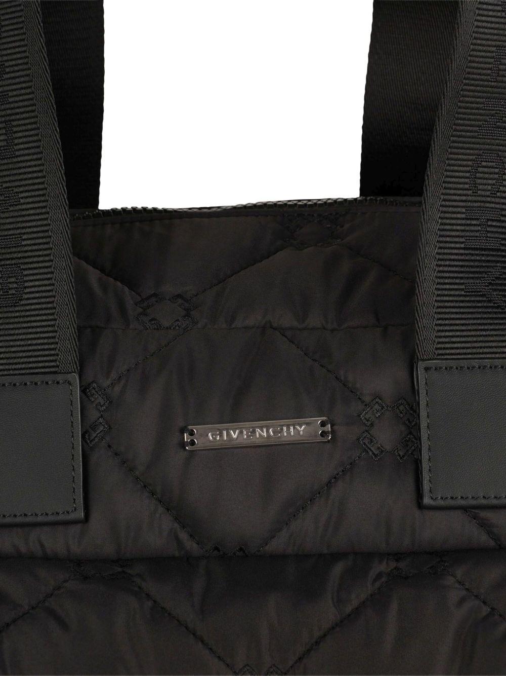 Borsa fasciatoio per neonati Givenchy Kids nera con design trapuntatura a diamante - Rubino Kids