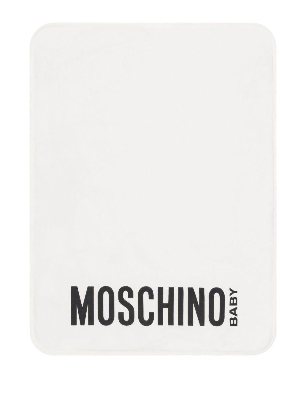 Borsa fasciatoio per neonati Moschino Kids bianca con stampa Teddy Bear - Rubino Kids