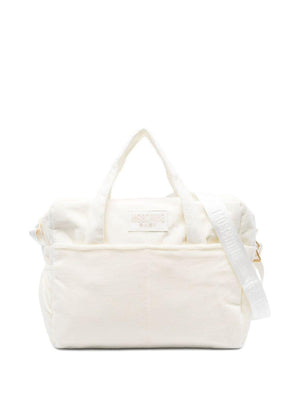 Borsa fasciatoio per neonati Moschino Kids bianco con stampa Teddy Bear
